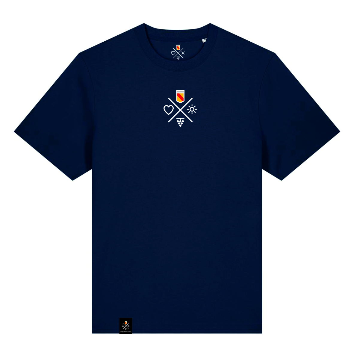 T-Shirt Piktogramm Kreuz Bueb - Navy, Badner-Style