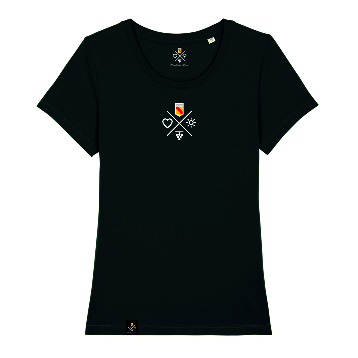 T-Shirt Piktogramm Kreuz Maidli - Black, Badner-Style