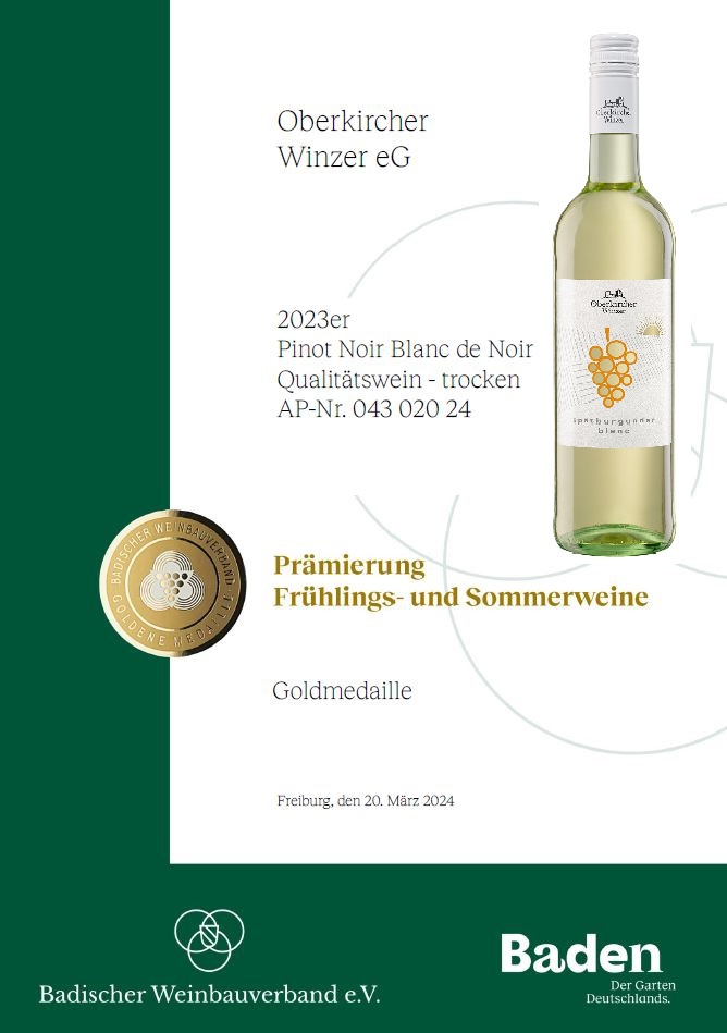 GENUSS-Serie, Spätburgunder Blanc Qualitätswein trocken