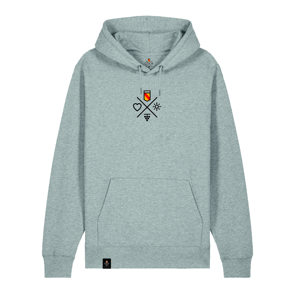 Hoodie Piktogramm Kreuz - Grey X, Badner-Style