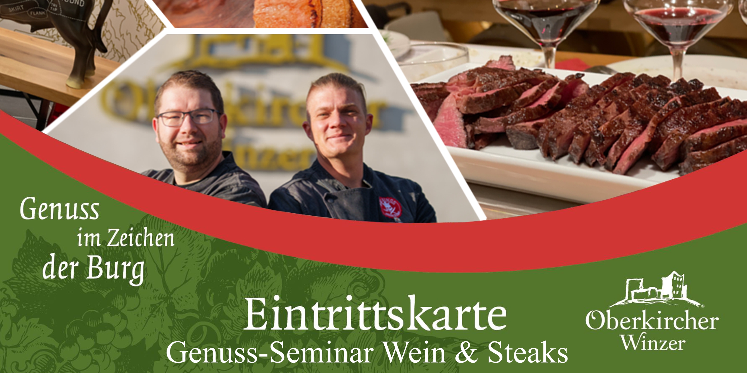 Karte Genuss-Seminar in Oberkirch, Steak & Wein am Fr. 14.03.2025 / 18.00 Uhr