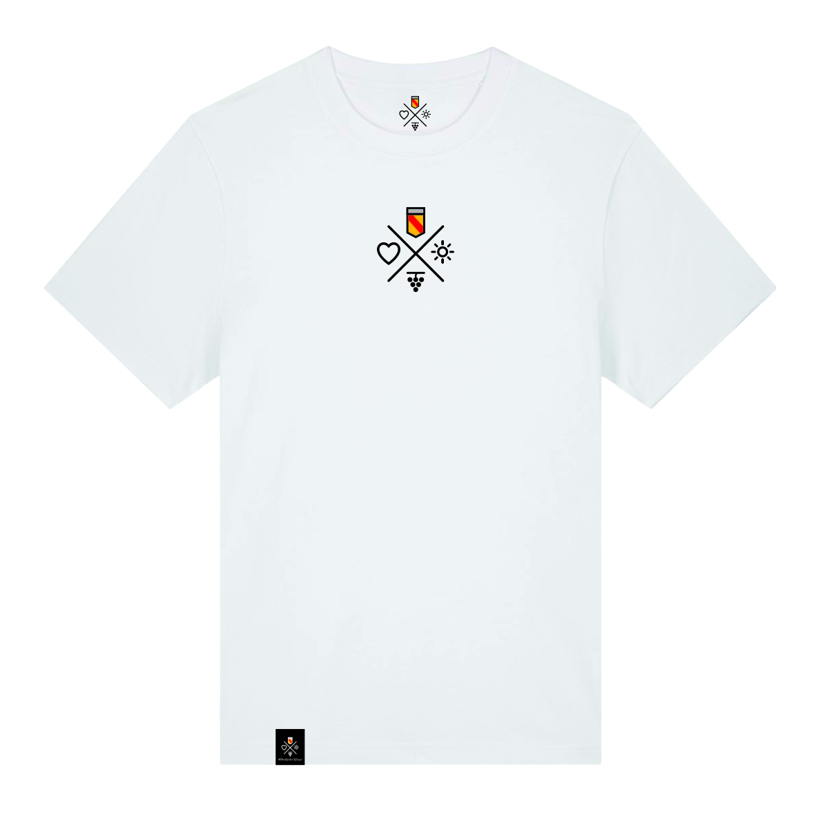 T-Shirt Piktogramm Kreuz Bueb - White, Badner-Style