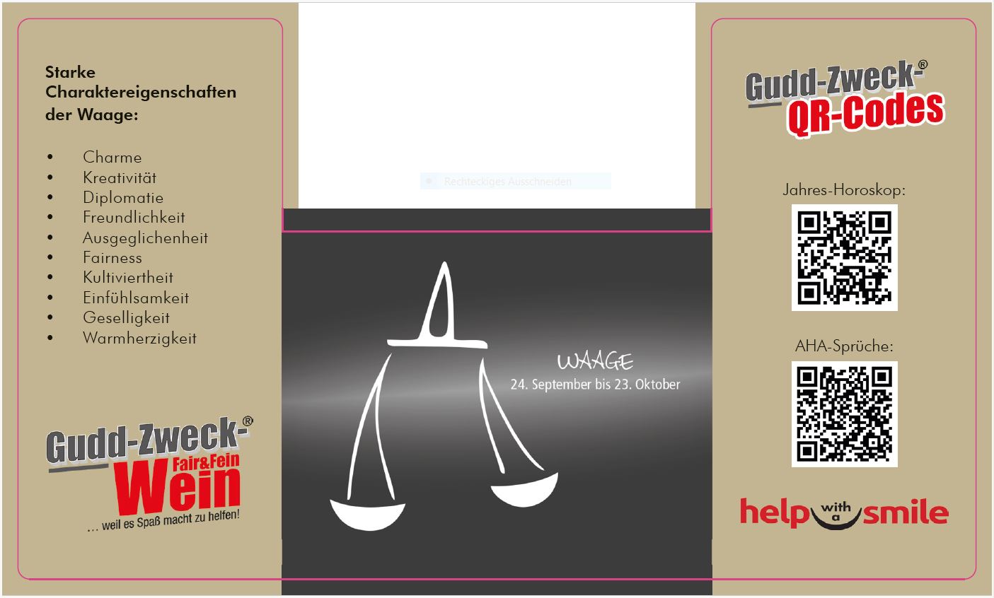 Etikett Sternzeichen - WAAGE,  Etikett Sternzeichen - WAAGE,