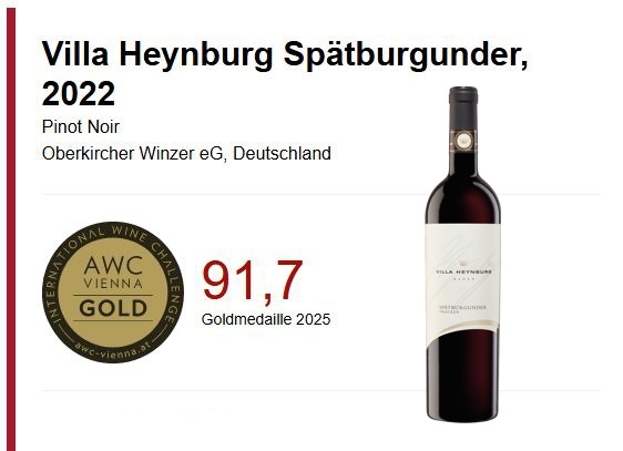 Villa Heynburg, Spätburgunder Qualitätswein trocken